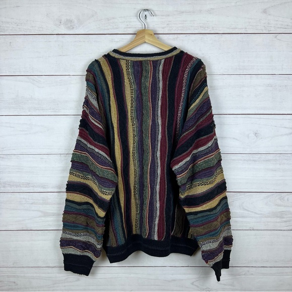 Vintage Roundtree & Yorke Coogi Style 3D Sweater XL - Picture 2 of 4